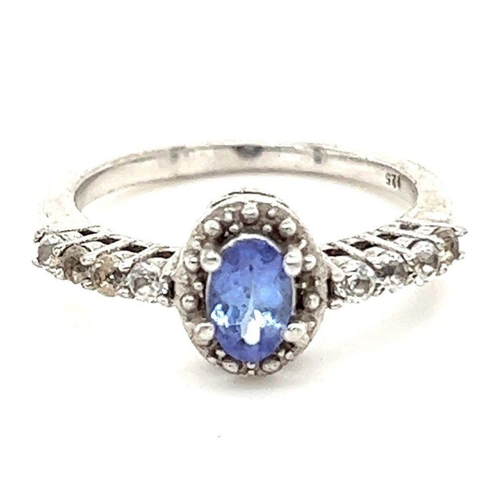 Tanzanite/Cz Ring‎